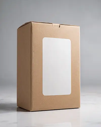 Box Sticker Mockup With Label Under Soft Focus Background 0138