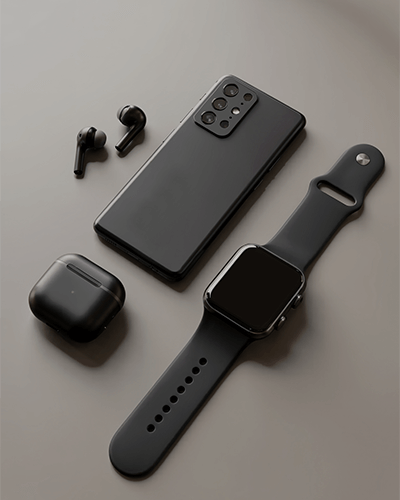 modern-smartwatch-earbuds-gadget-sticker-mockup-technology-accessories-apple-style-device-