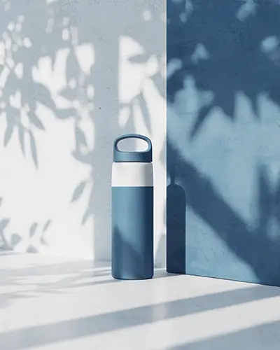 Durable Travel Water Bottle Sticker Mockup Ideal For Workout Hiking And Everyday Use