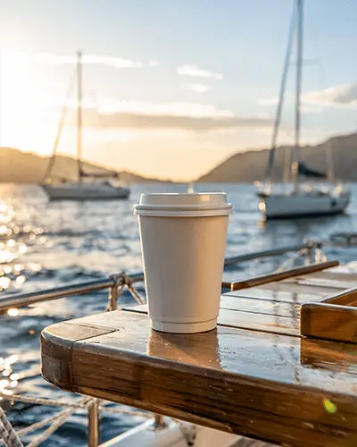paper-coffee-cup-sticker-mockup-on-wooden-table-with-sailboats-in-background-waterfront-mockup