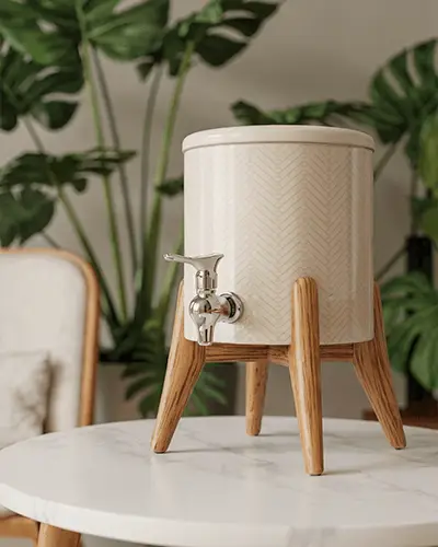 stylish-tabletop-water-dispenser-sticker-mockup-with-metal-spigot-and-wooden-legs-for-easy-pouring