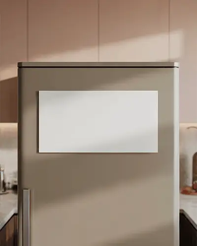 Blank Refrigerator Magnet Sticker Mockup For Custom Design