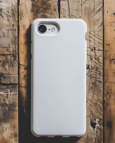 Iphone Case Sticker Mockup Simple And Modern Look With Customizable Decal On Clean Background