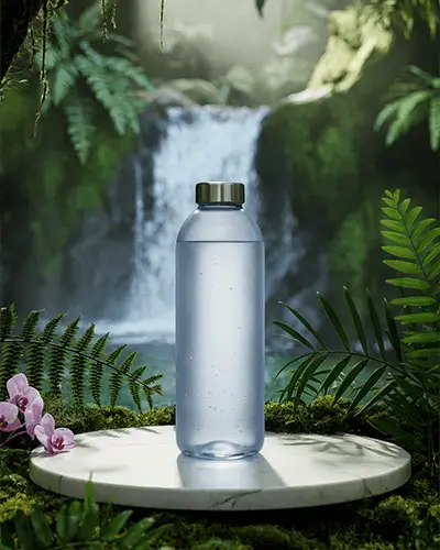clear-plastic-sticker-mockup-amidst-lush-greenery-for-organic-product-promotion-and-branding