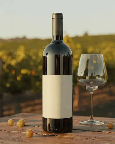 blank-wine-bottle-sticker-mockup-on-wooden-table-with-grapes-and-glass-in-natural-light