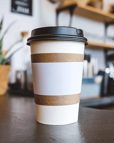 Barista Coffee Cup Mockup Kraft Sleeve Eco Friendly Design
