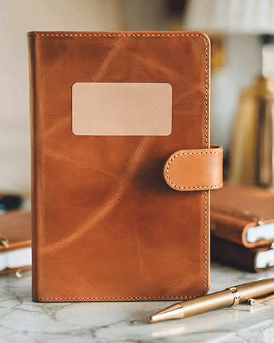 Handcrafted Leather Planner Mockup Timeless And Sleek With Minimalist Vibes