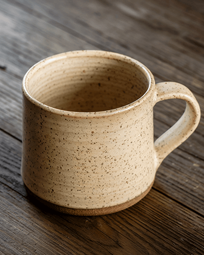 Organic Clay Mug Sticker Mockup Earthy Handcrafted Design For Branding