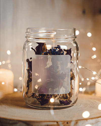 Apothecary Jar Sticker Mockup Herbal Product Label Minimalist Design Cosmetic Packaging Inspiration