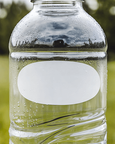 Clear Water Bottle Sticker Mockup Transparent Background Easy Design Placement Customizable Artwork