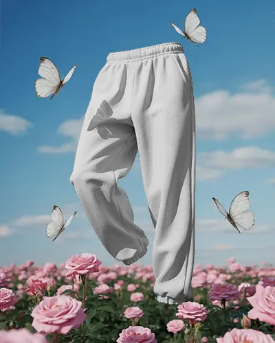 Stylish Relaxed Fit Sweatpants Mockup Ideal For Sports Gym And Everyday Comfortable Outfits