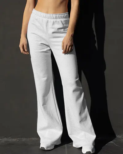 Stylish Relaxed Fit Women Sweatpants Mockup Elastic Waistband Perfect For Sports And Leisure