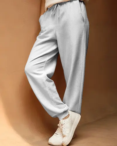 Comfortable Loose Fit Sweatpants Mockup Elastic Waistband And Drawstring For Everyday Wear