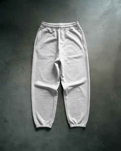 Comfortable Casual Sweatpants Mockup Elastic Waistband And Ankle Cuffs For Daily Wear