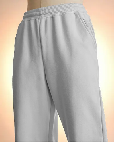 Relaxed Fit Cotton Blend Sweatpants Mockup For Loungewear And Sporty Style