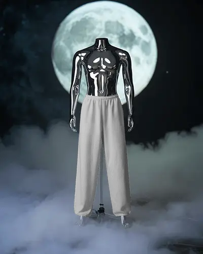 moonlit-metallic-mannequin-sweatpant-mockup-night-sky-backdrop-with-dramatic-mystical-vibe