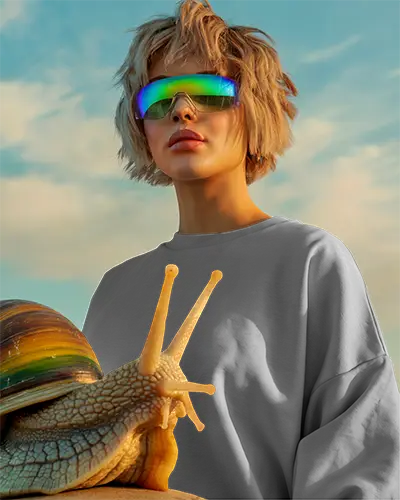 Sleek Urban Sweatshirt Mockup For Casual Fashion Brands With Bold Solid Color Background