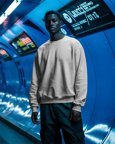 Urban Streetwear Sweatshirt Mockup For Men Perfect For Casual And Stylish Outfits