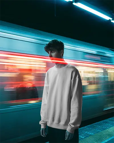 Modern Urban Sweatshirt Mockup For Fashion Designers And Streetwear Brands Online