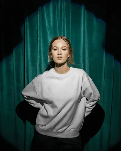 Trendy Minimalist Sweatshirt Mockup Design Flattering Silhouette For All Day Comfort