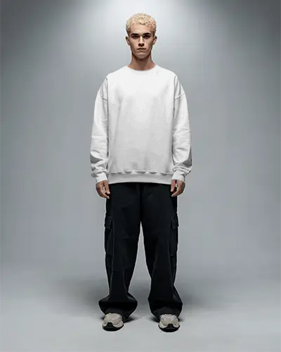 Modern Unisex Sweatshirt Mockup With Relaxed Fit And Soft Fabric For Everyday Wear