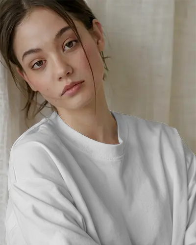 Casual Womens Basic Pullover Sweatshirt Mockup Design For Everyday Style And Warmth 