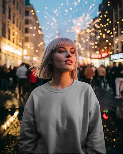 Stylish New Year Mockup For Fashion Urban Nights And City Celebration Events Promo Design