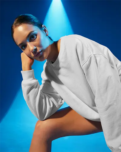 Trendy Minimalist Sweatshirt Mockup For Women Relaxed Style Fashion Forward Look