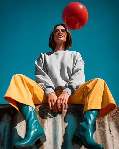 Oversized Crewneck Sweatshirt Mockup With Relaxed Fit And Minimalist Design Vibes