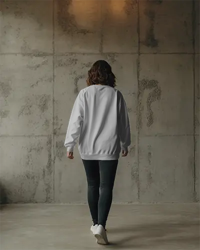 Unisex Minimalist Crewneck Sweatshirt Mockup Perfect For Layering Or Everyday Outfits