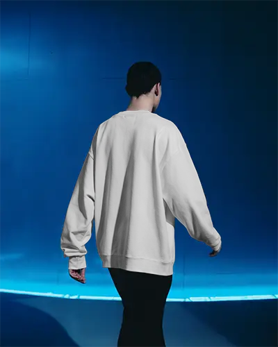 Oversized Sweatshirt Mockup With Backview For Modern Casual Style And Comfort Wear