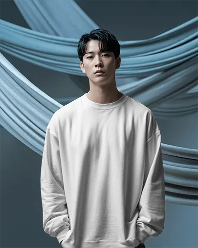 Casual Loose Fit Sweatshirt Mockup For Streetwear Apparel Branded Comfortable Style