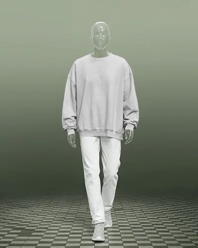 Minimalist Basic Sweatshirt Mockup With Ribbed Cuffs And Hem For Stylish Casual Looks