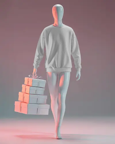 Blank Unisex Crewneck Sweatshirt Mockup For Apparel Brand Visual Presentation