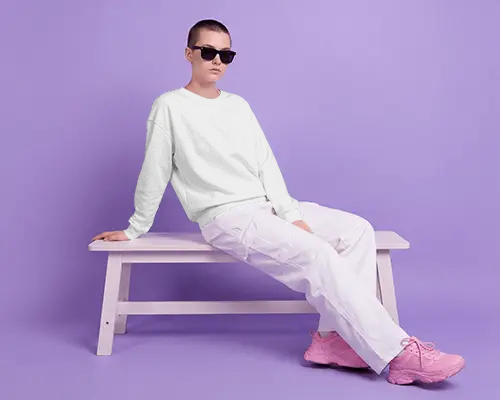 Casual Unisex Sweatshirt Mockup From Soft Fabric Perfect For Everyday Stylish Looks