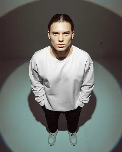 Modern Minimalist Crewneck Sweatshirt Mockup For Urban Streetwear Comfort And Style