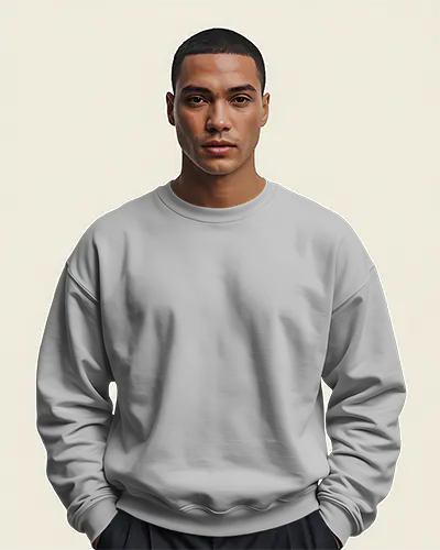 Men Crewneck Sweatshirt Mockup For Fashion Branding And Custom Apparel Design Presentation