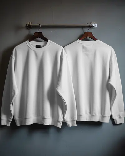 Cozy Comfortable Two Sweatshirt Mockup Blank Plain Apparel Front And Back