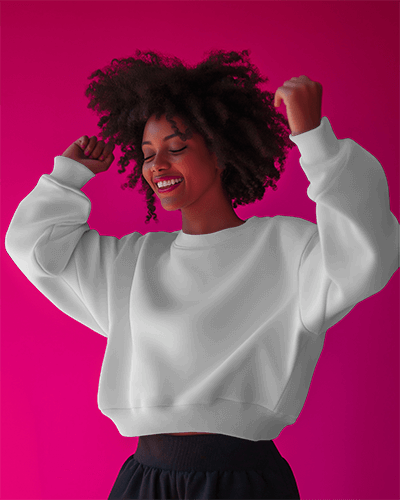 Stylish Sweatshirt Mockup With Colorful Light