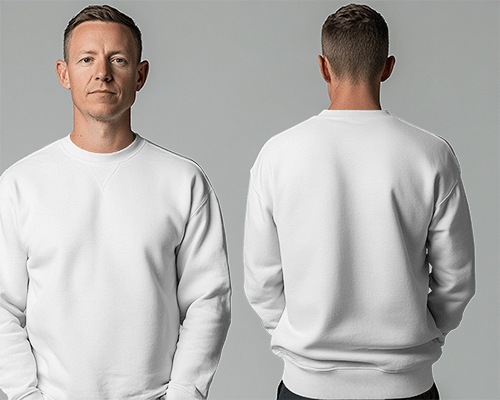 Male Model Sweatshirt Mockup In Studio