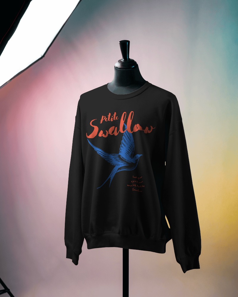 Vibrant Sweatshirt Mockup On Pink Gradient Setting