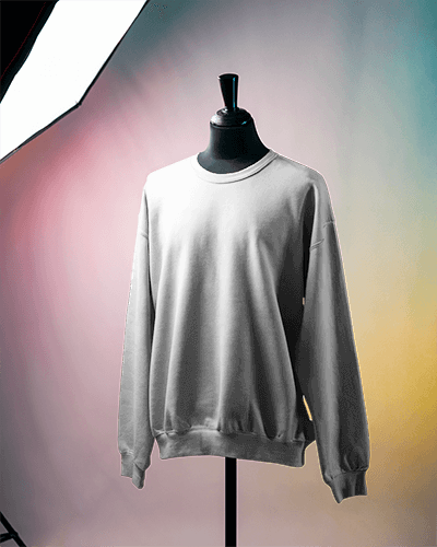 Vibrant Sweatshirt Mockup On Pink Gradient Setting