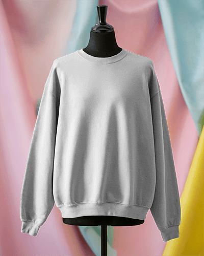 Mannequin Sweatshirt Mockup On Pastel Background