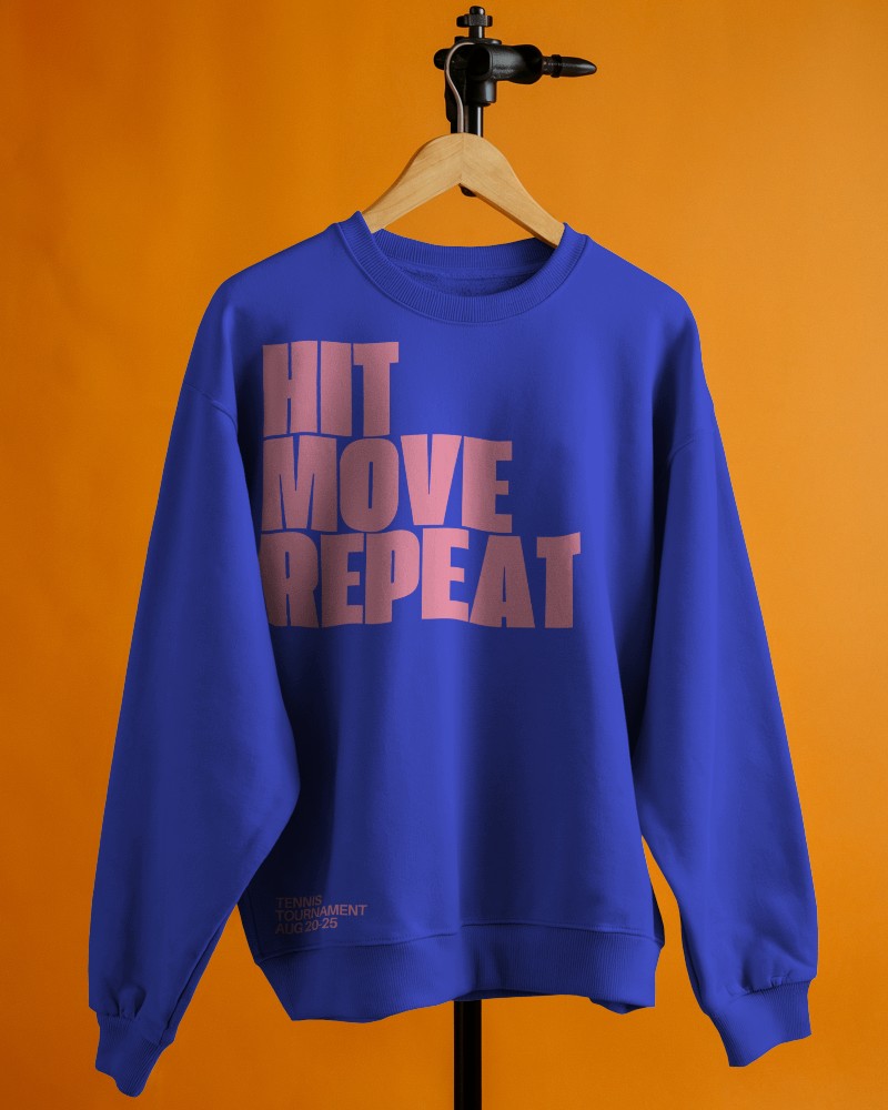Hanger Sweatshirt Mockup Display On Orange Backdrop