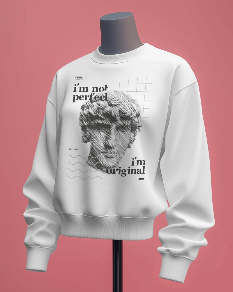 Classic Sweatshirt Mockup On Pink Background