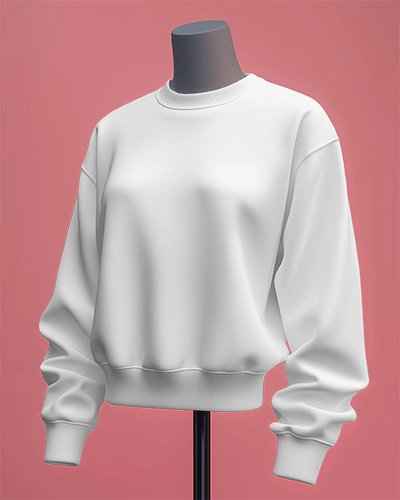 Classic Sweatshirt Mockup On Pink Background