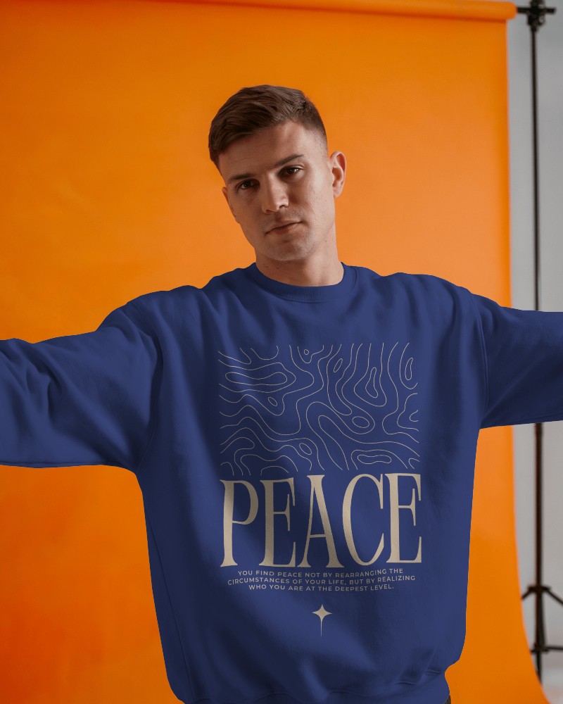 Studio Light Sweatshirt Mockup With Minimal Backdrop