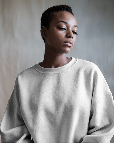 Outdoor Casual Sweatshirt Mockup In Greenery Setting