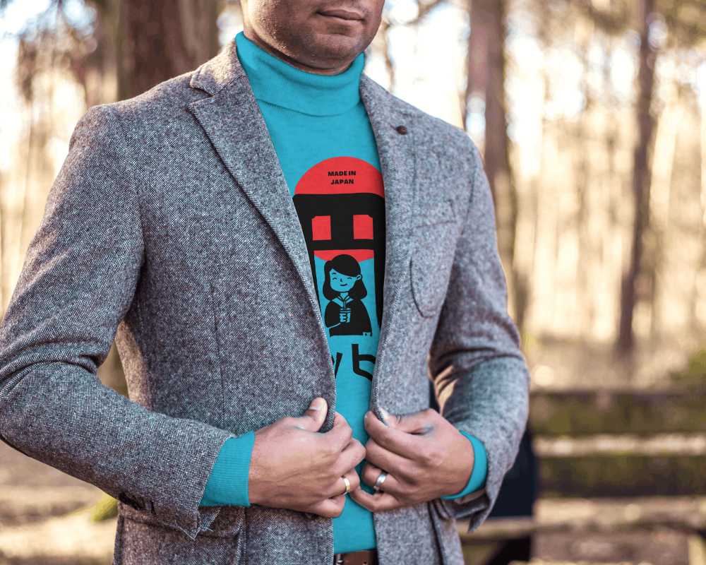 Formal Layered Sweatshirt Mockup With Blazer