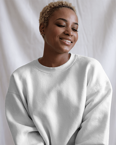 Half Body Sweatshirt Mockup With Focused Design